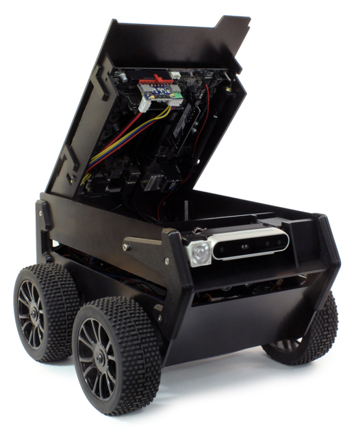 Xaxxon Autocrawler Robot, open lid, click to enlarge
